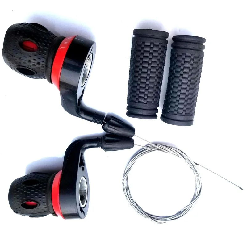 

Durable Anti-slip Ergonomic Rubber Mountain Bike Bicycle Black Handlebar Grips Cycling Lock-On End Non-slip Aluminum Lock 1 Pair