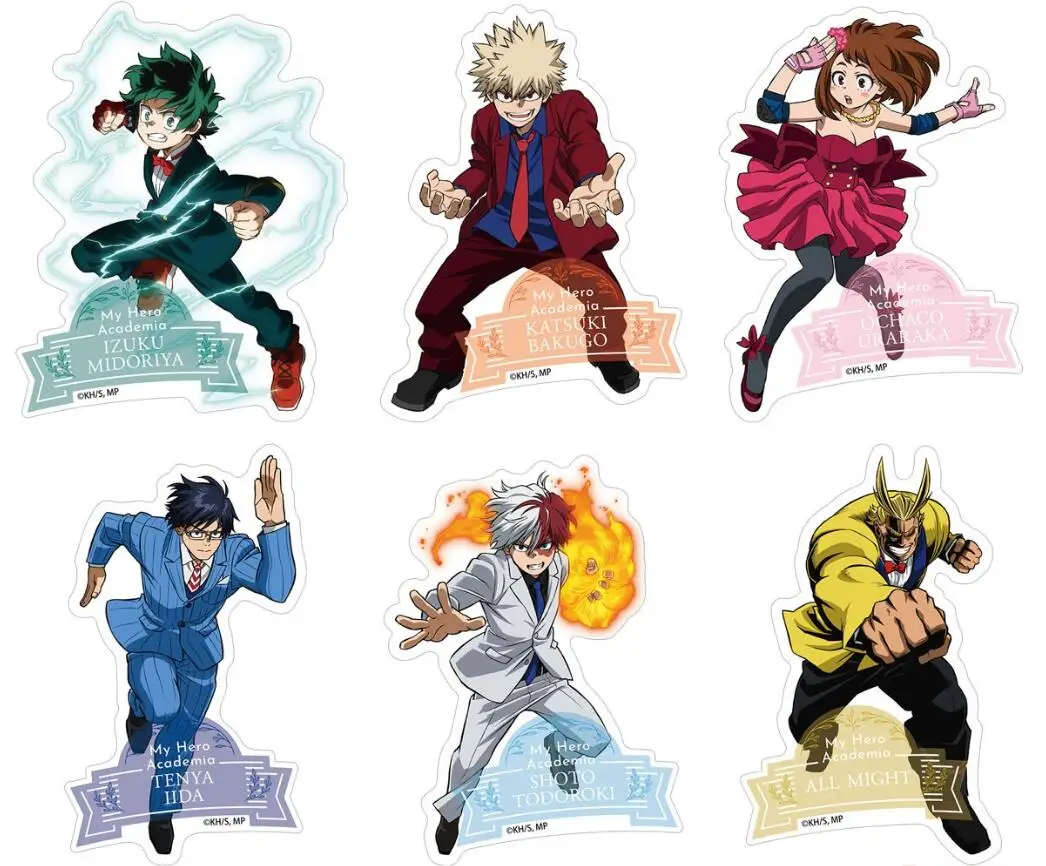 

Anime My Hero Academia Himiko Toga OCHACO URARAKA Midoriya Izuku Stand Figure Acrylic Model Plate Toys Desktop Collection Gifts