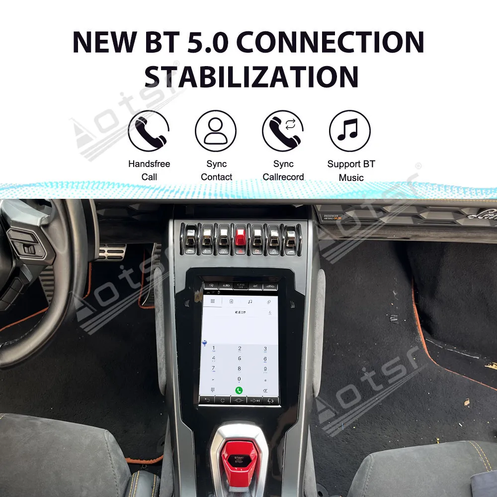 Android auto 10 4-дюймовый автомобильный GPS-навигатор для Lamborghini Huracan 2014-2018 стерео