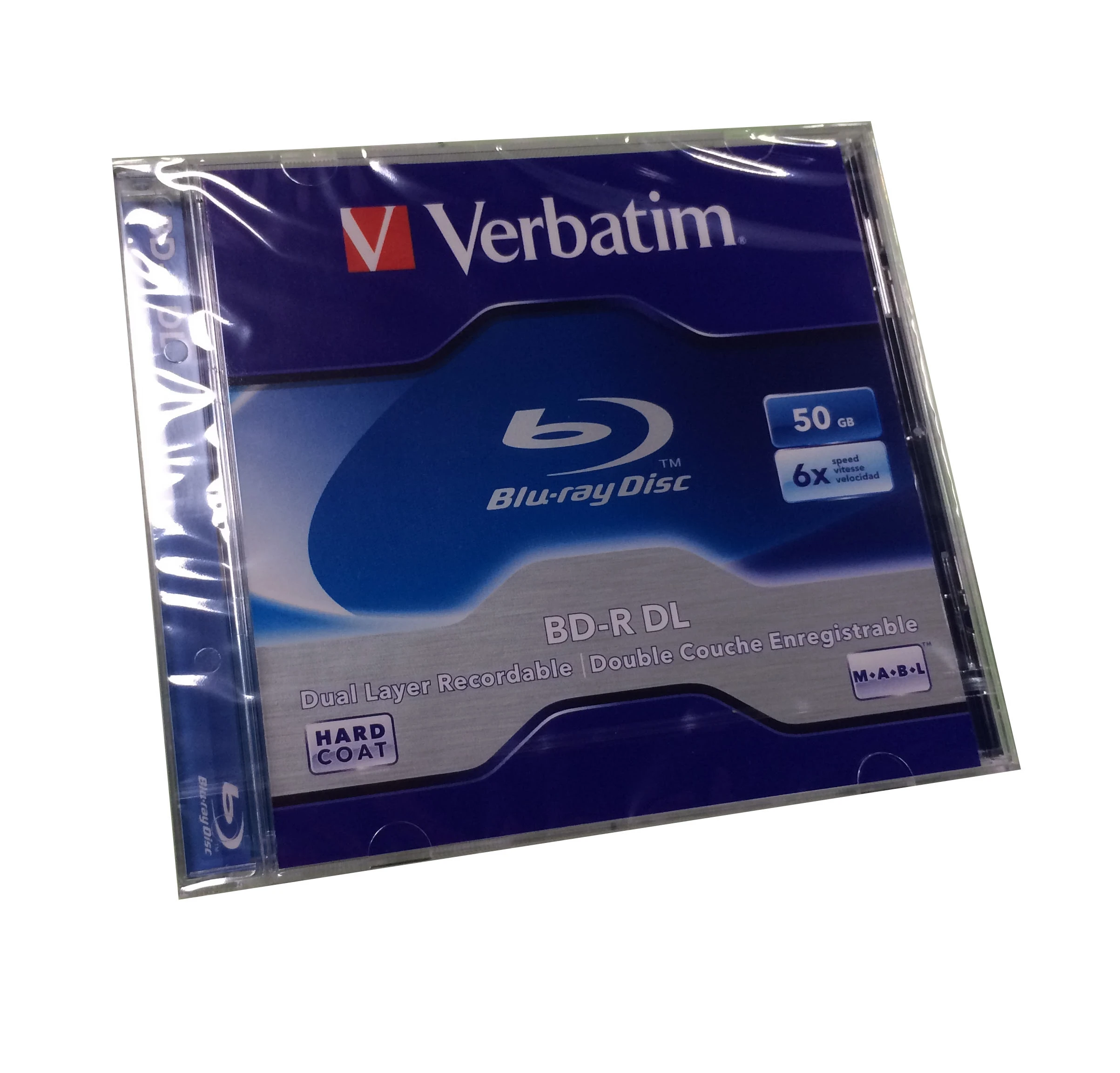 Verbatim Disco Blu-ray Bdr dl 50gb 6x Bd-r em Branco Dupla Camada de Gravação de Discos Bluray Peças Lote