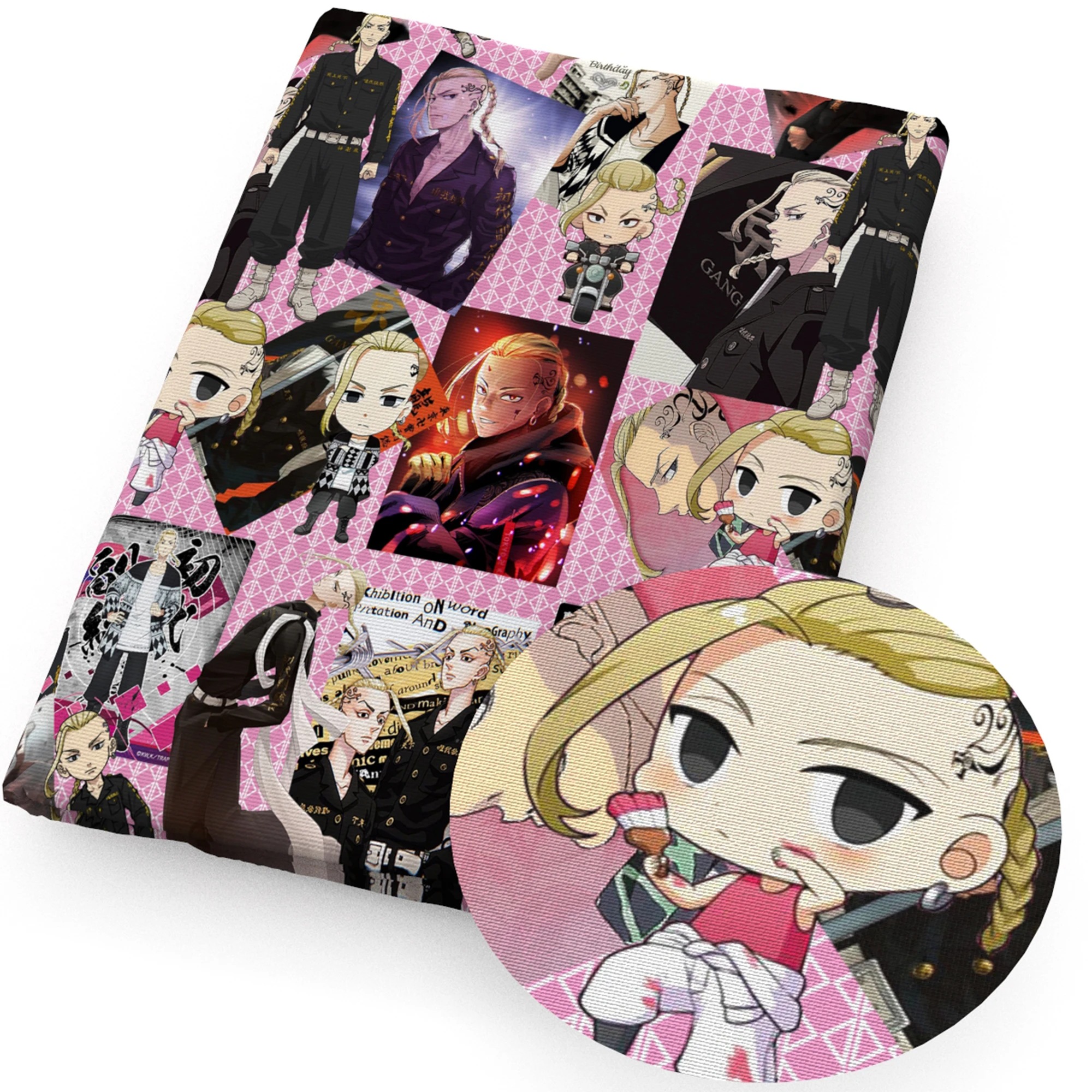 50*145 см японское аниме полиэстер хлопок/чистая хлопчатобумажная ткань для шитья