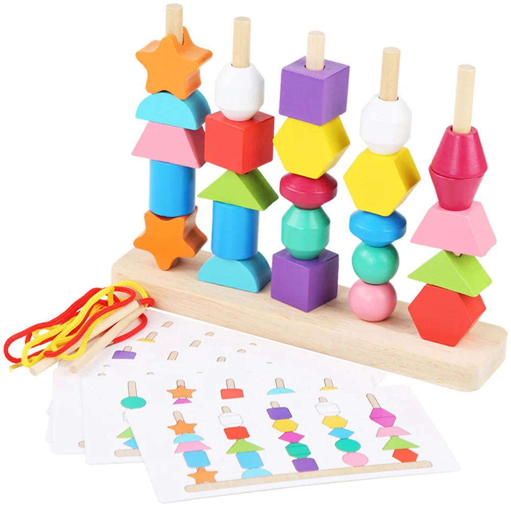 

1 Set Of Sorting Sensory Toys Montessori Toys Kidcraft Playset Lacing Beads For Toddlers 1-3 Toddler Blocks