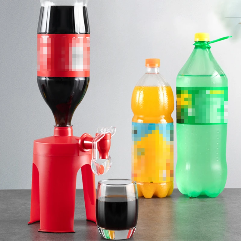 

Novelty Saver Soda Beverage Dispenser Bottle Coke Upside Down Drinking Water Dispense Machine Switch for Gadget Party Home Bar