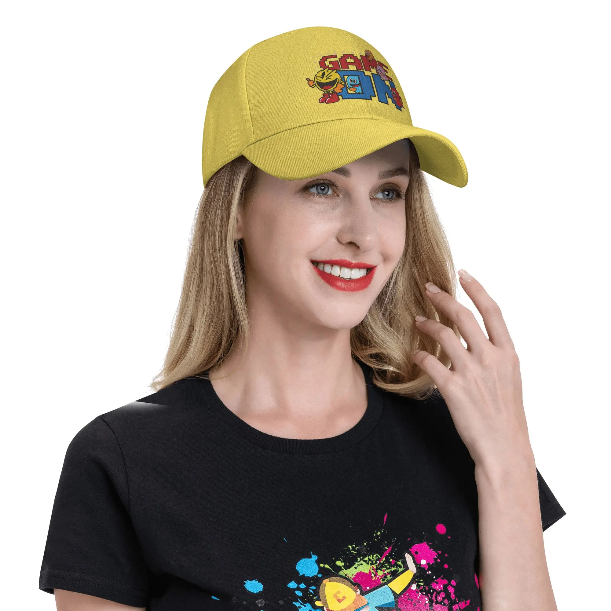Бейсболка Pac Man Game, весенняя, для пар, женская, дизайнерская, дышащая, в стиле Y2K, забавная, для тенниса и скейтбординга, снэпбэк (art.: 3920dbcc8ca5a) - 3920dbcc8ca5a