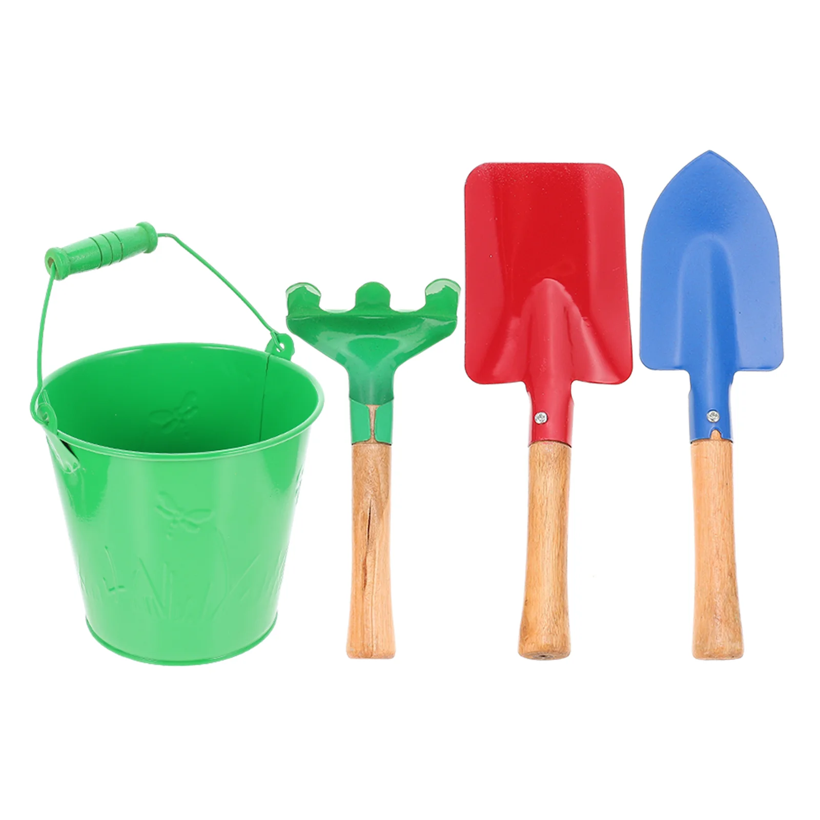 

Kids Outdoor Playset Mini Gardening Kit Child Beach Toys Water Kettle Planting Tools Toddlers Trowel Metal