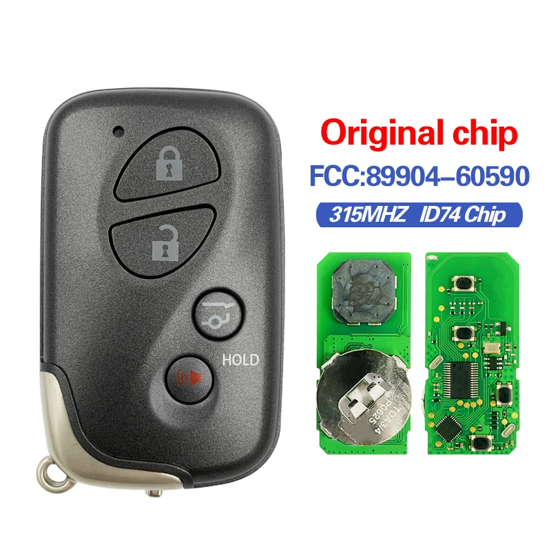 

CN052037 Smart Card Key For Lexus GX460 RX350 2010+ HYQ14ACX 5290 P1 98 4D-67 315MHz 89904-60590 Keyless Go