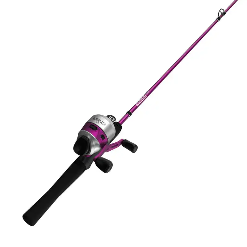 

Spincast Reel and Fishing Rod Combo, 6-Foot 2-Piece Durable Fiberglass Fishing Pole, QuickSet Anti-Reverse Fishing Reel with Bit