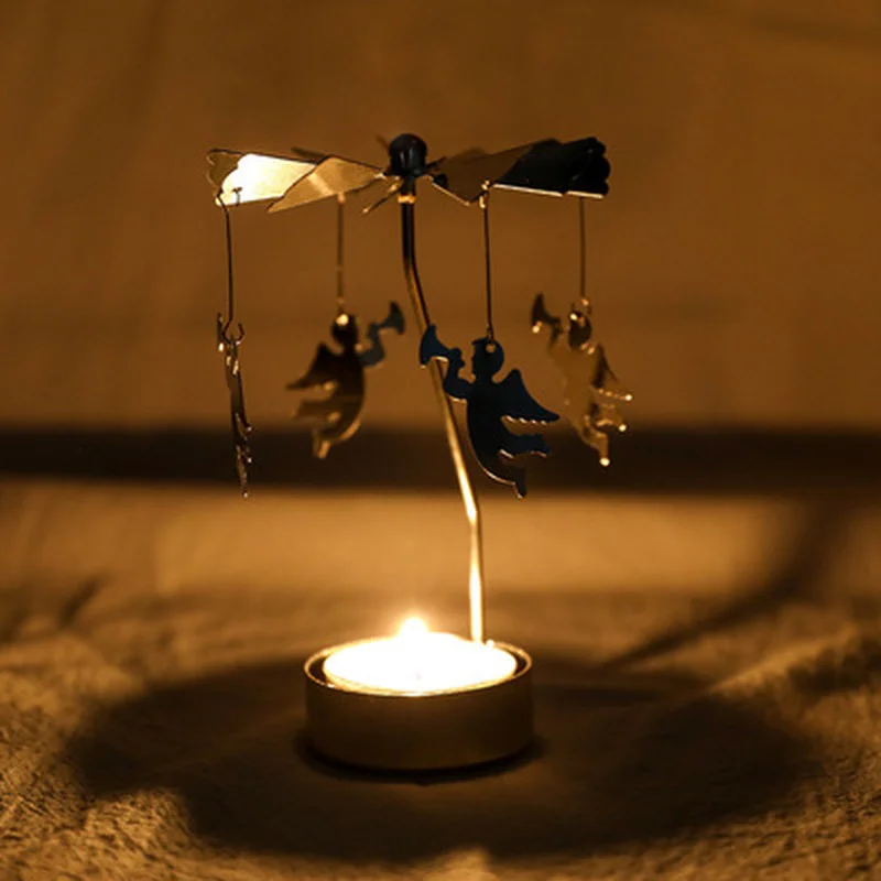 

Рождественский вращающийся подсвечник, Рождественский Декор для дома, Рождественское украшение, рождественские подарки, с новым годом 2022, Рождество