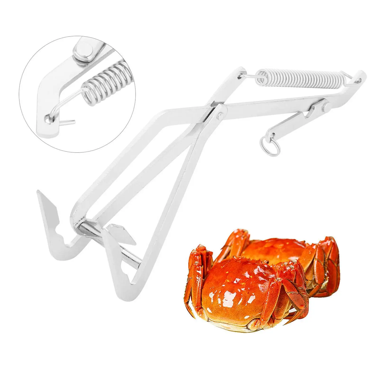

3*Crab Grabber Gripper Stainless Steel Peche Fishing Clamp Holder Pike Fishing Controller Traps Tackle Accessories Fishing Hook