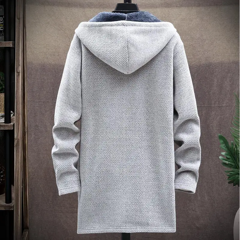 

Hot Sweaters Sweatercoat New Winter Men Zipper Man Medium Knitwear Clothes Coat Long Cardigan Autumn Warm Sweaters Mens Casual