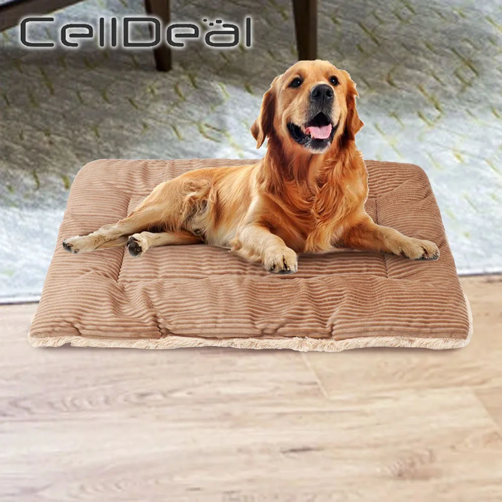 

Dog Double-sided Blanket Bed Mat Soft Corduroy And Plush Sofa Cushion Keep Warm Sleeping Cover For Puppy Cats Pet Supplies