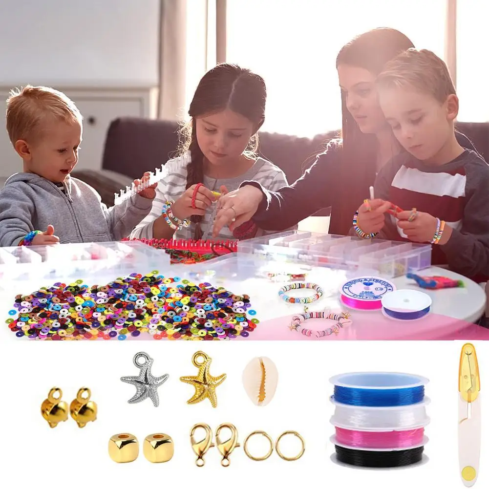 

[ READY STOCK ] Letters Colourful Beads Set 24 Grid Storage Boxed Diy Beads Crafts For Making Jewellery Chains Bracelets