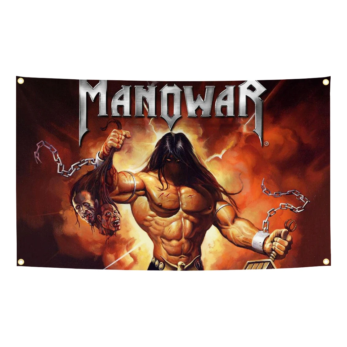 Фото Флаг концертного турне группы M-Manowars, 90x150 см, полиэстер, с принтом, баннер-гобелен для декора комнаты, гаража, концертные флаги №4