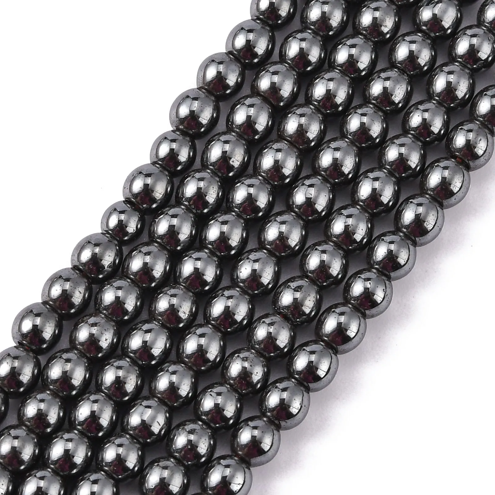 

Black Round Non-Magnetic Synthetic Hematite Beads Stone Strands Spacer Beads for Jewelry Making DIY Bracelet Necklace 4/6/8/10mm