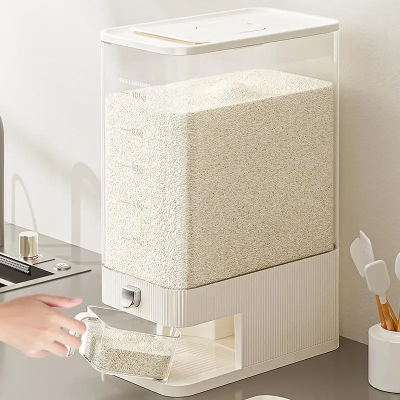 Герметичный контейнер для риса дозатор зерна хранения фотоемкости влагостойкий