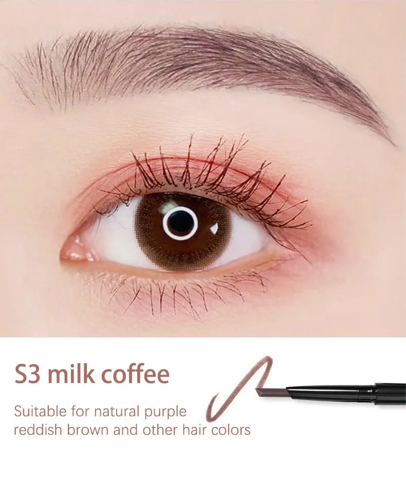 Ручка для бровей с 4 головками водостойкий и устойчивый к размазыванию карандаш