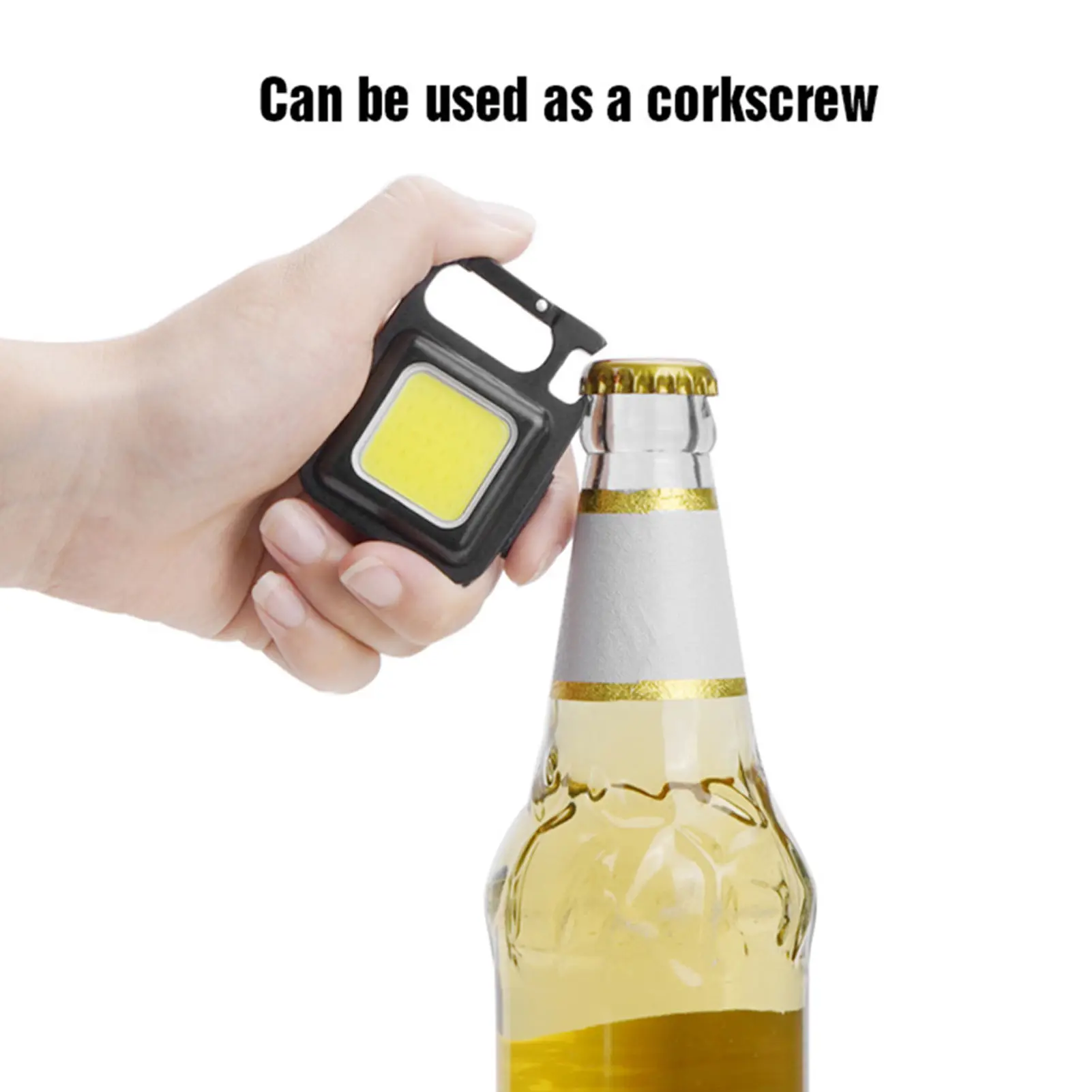 

Super Bright Mini Flashlight Camping Light Keychain Work Light Rechargeable Floodlight With Strong Magnet IP64 Waterproof