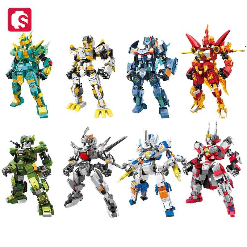 SEMBO креативный трансформирующий механизм сборка строительные блоки крутая