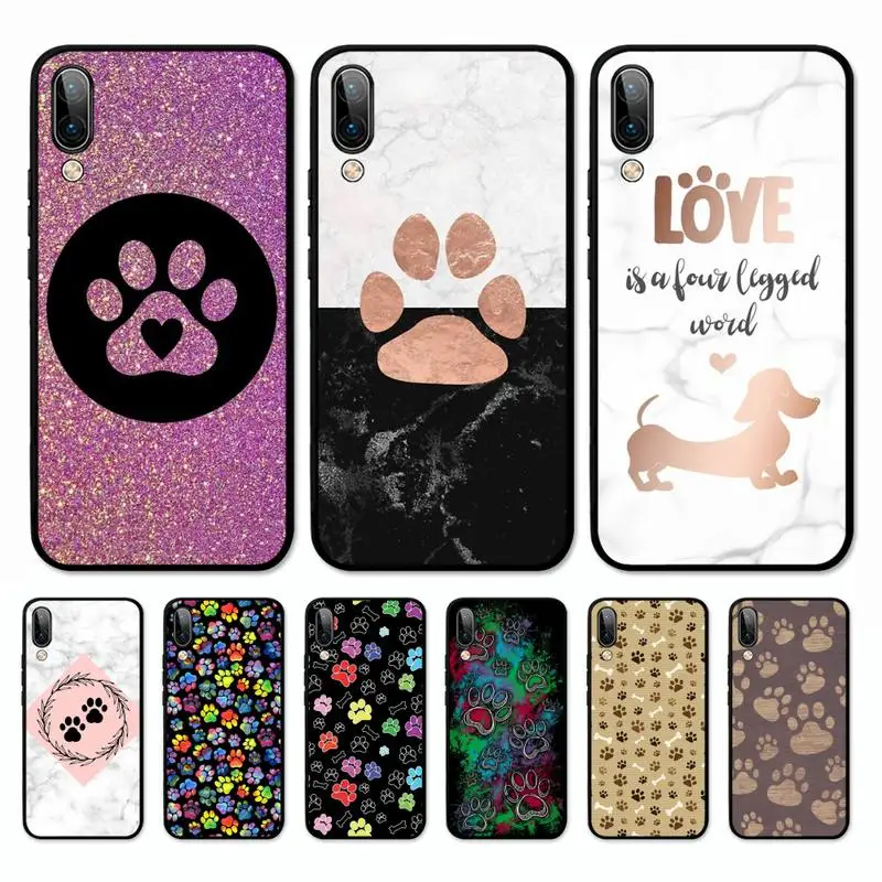 

Dog Paw Phone Case for Vivo Y91C Y11 17 19 17 67 81 Oppo A9 2020 Realme c3