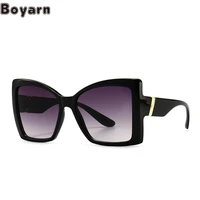 boyarn oculos uv400 shades modern too cat eye sunglasses luxury brand design street photos ins shades model square sunglass