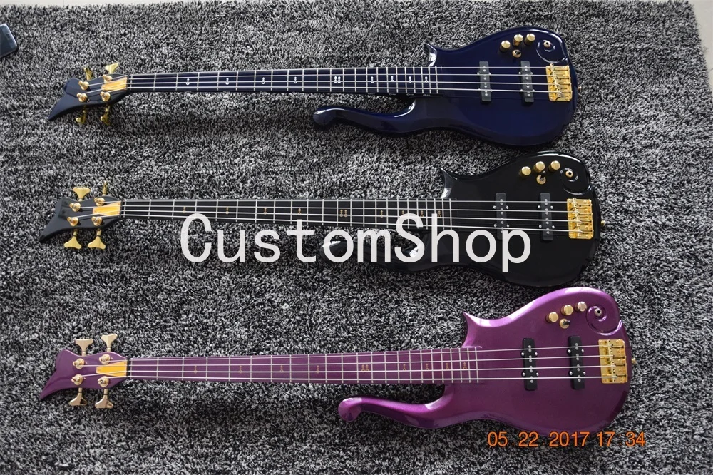 

Rare Diamond Series Prince Cloud 5 Strings 4 Strings Electric Bass Guitar Maple Body White Black Blue Purple ,Symbol Fingerboard