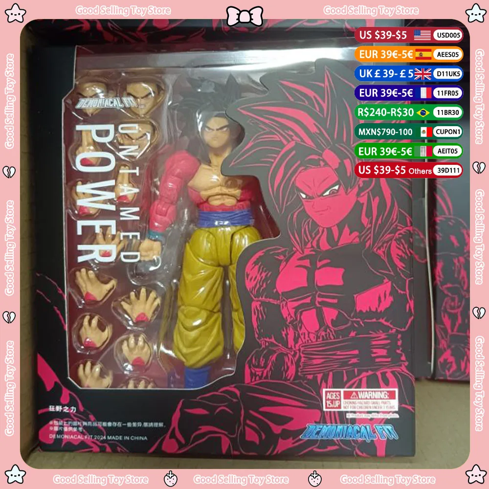 Новая оригинальная фигурка Dragon Ball Demoniacal Fit Untamed Power Vegetto Сон Гоку фигурки SHF SSJ4 Super