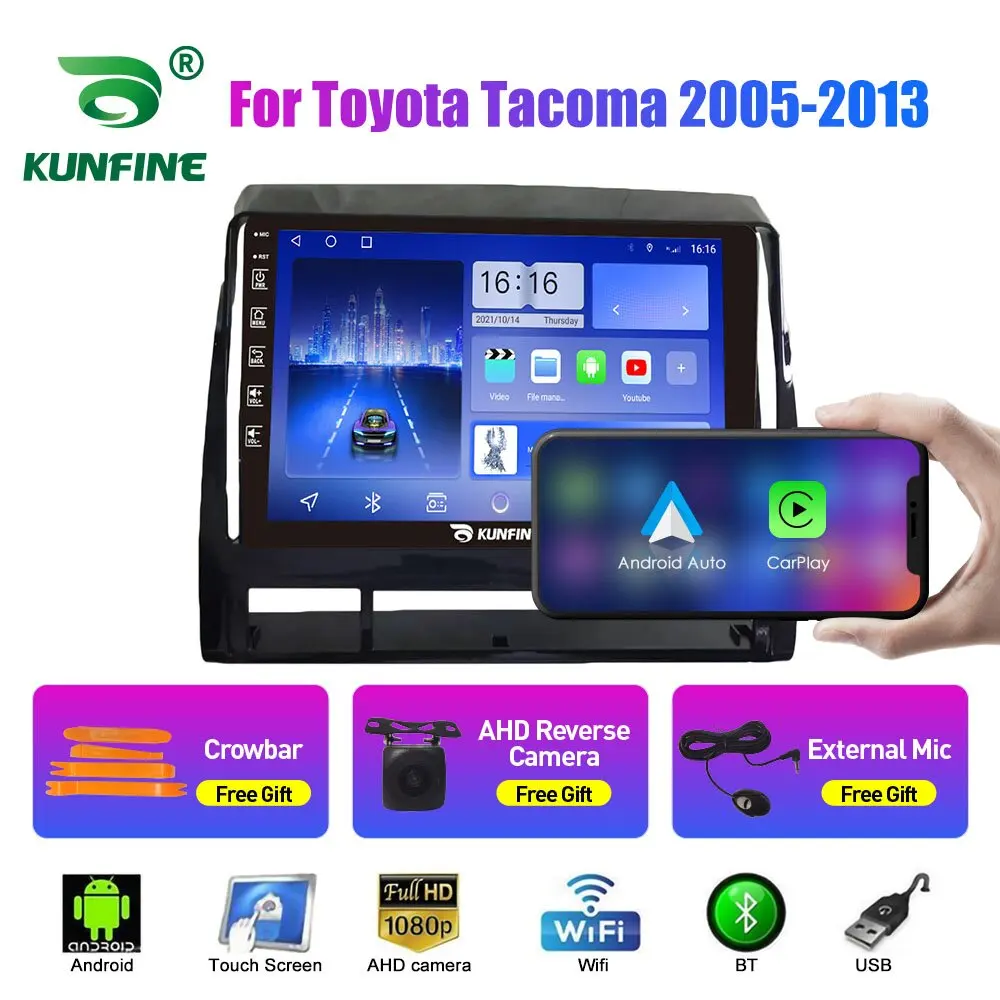 

Автомобильный радиоприемник 10,33 дюйма для Toyota Tacoma 2005-2013 2Din Android Восьмиядерный автомобильный стерео DVD GPS навигатор плеер QLED экран Carplay