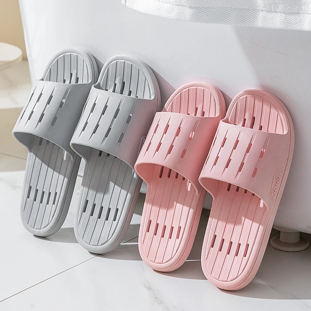 

Slippers Women Male Summer Indoor Bath Antiskid Water Leakage Quick Drying Couple Home Bathroom Hotel Slipper Female Shoes