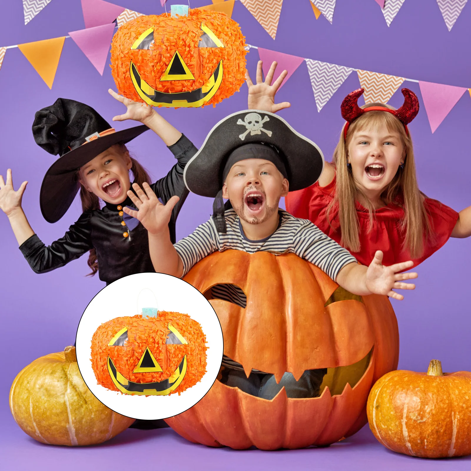 

Pumpkin Shaped Paper Pinata Children's Pinata Pinata Sugar Filled