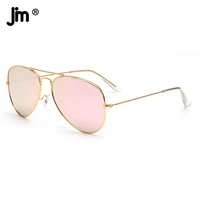 jm pilot polarized women men sunglasses metal frame uv400 pink pn1026
