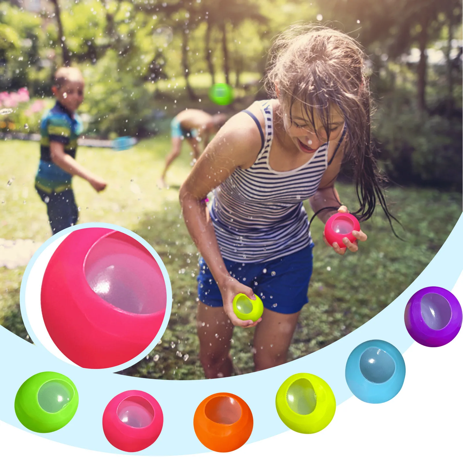 

1pc Water Bomb Ball Reusable Water Balloons Absorbent Ball Outdoor Pool Beach Play Toy Party Favors Summer Water Fight Games