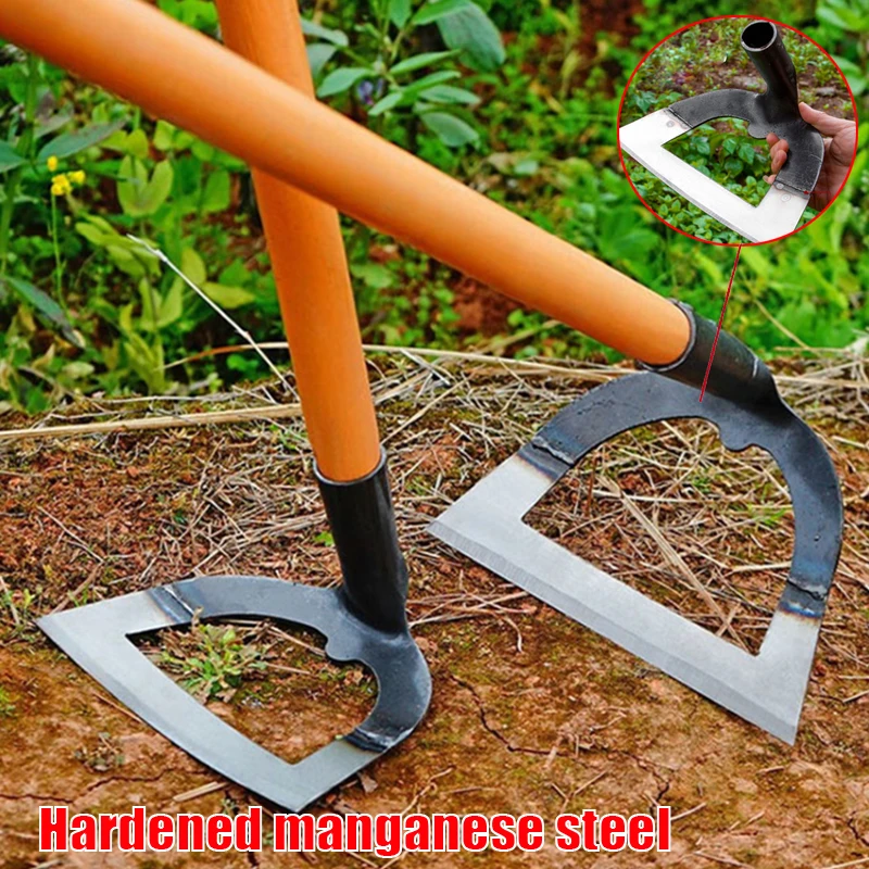 

Loosening Hoe Vegetable Agricultural Handheld Soil Tools Weeding Hollow Weeding Gardening Manganese Hoe Planting Steel Thickened