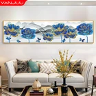 5D алмазная живопись, полная вышивка, синяя Роза, Бабочка, мозаика, цветок, алмазная вышивка, набор сделай сам, стразы, живопись, домашний декор, подарок