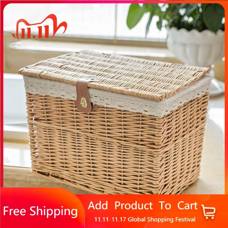 

Couvert Basket Storage Box Container Laundry Lock Medicine Large Bedroom Box Storage Travel Pastillero Food Container HX50ST