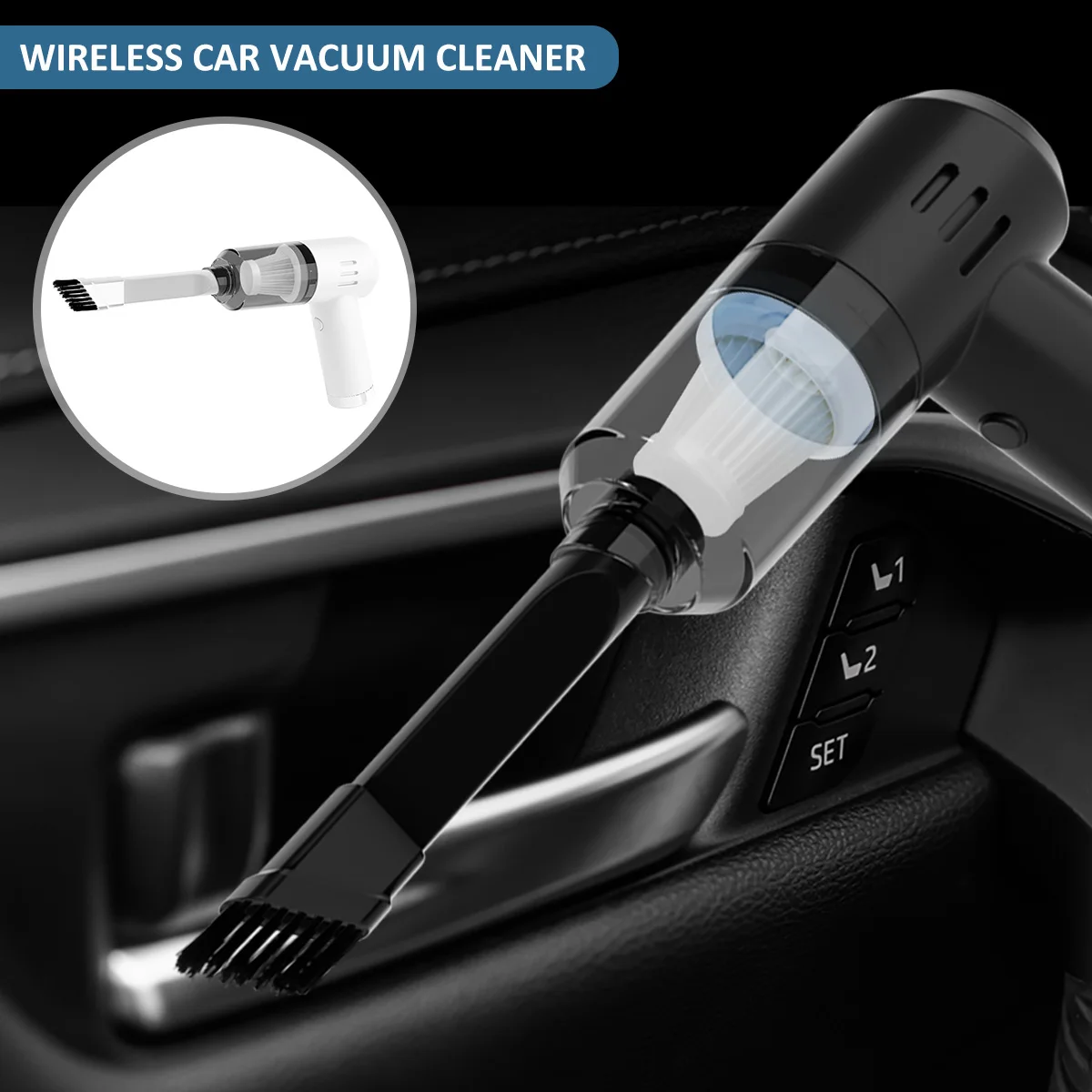 

Автомобильный беспроводной пылесос, 1500 па, 9000 мАч