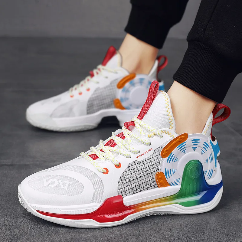 Professional Unisex Basketball Shoes Men Design Cool Sport Shoes Wearable Training Basketball Boots Men Women High Top Sneakers