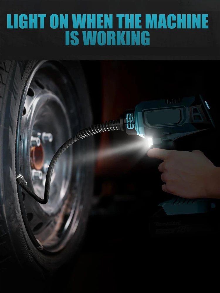 Беспроводной надувной насос с цифровым дисплеем портативный автомобильный