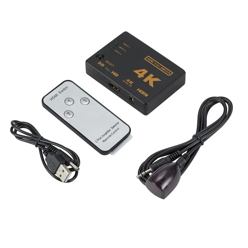 Коммутатор совместимый с HDMI 4K HD1080P 3 5 портов HD Переключатель Селектор сплиттер