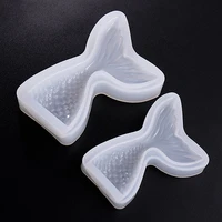 fish tail mirror surface mold silicone mermaid tail uv resin diy handmade soap mold epoxy resin for jewelry making