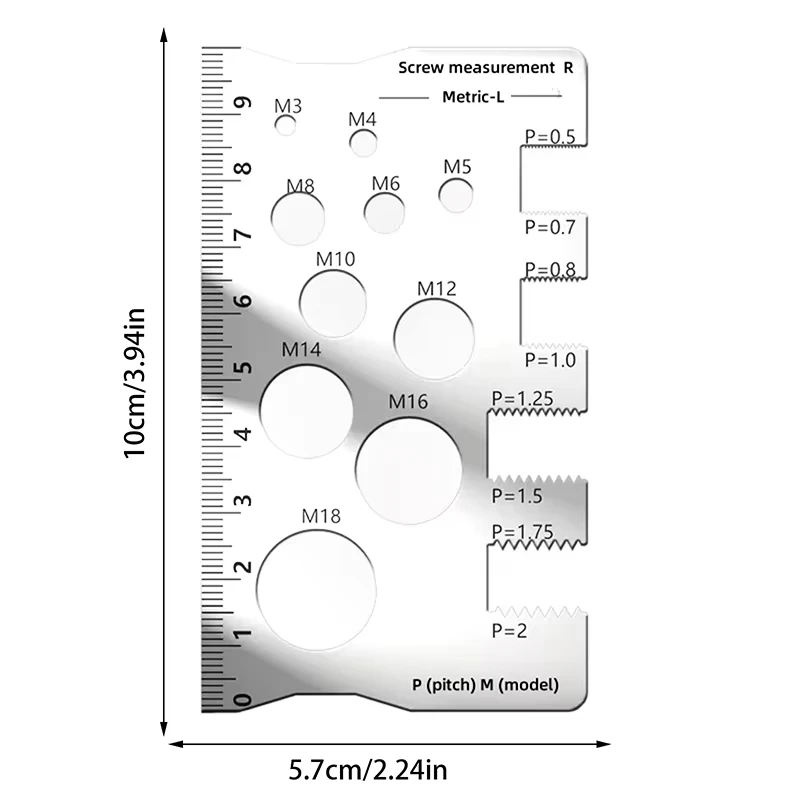 

Высокоточный промышленный стандартный шаг, идеально подходит для измерения болтов, гаек, винтовой резьбы