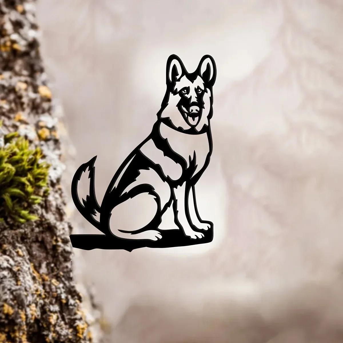 Украсьте свое уличное пространство фигурой немецкой овчарки в рустикальном