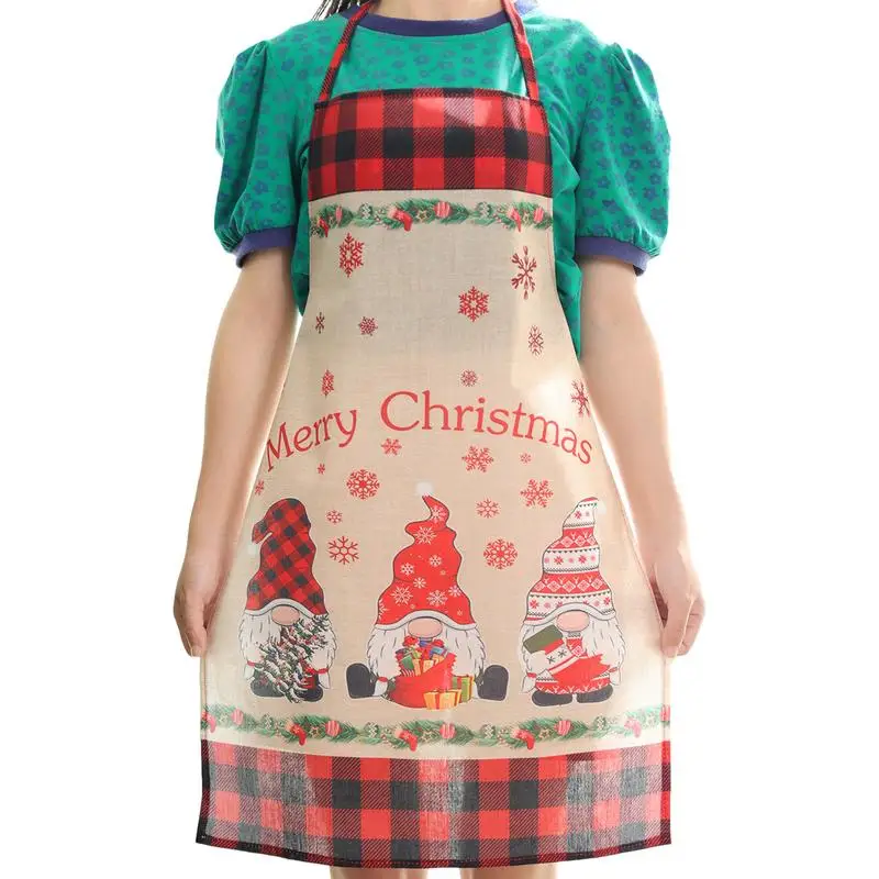 

Merry Christmas Aprons Funny Cartoon Apron Style Christmas Santa Claus Apron Anniversary Mother's Day Apron Gifts For Mom Wife