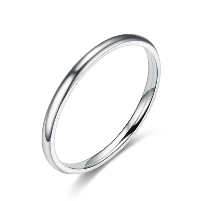 

2 MM Titanium Steel Thin Ring Ms. Version Of The Small Ring Stainless Steel Plain Ring