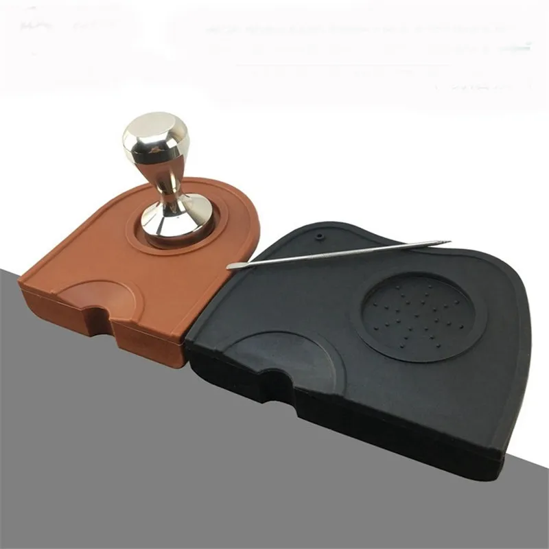 

Размер S/M, силиконовый коврик для темпера для кофе, подставка для эспрессо, основание, нескользящий гибкий угловой коврик, инструмент для ба...