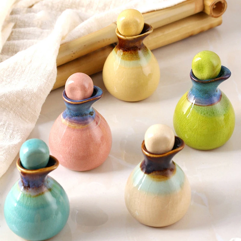 Ceramic Fragrance Essential Oil Bottle Aromatherapy Empty Storage Container 60ml