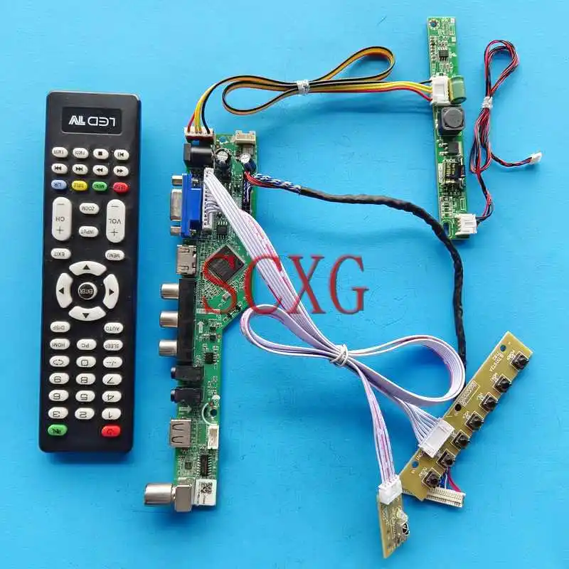 

Monitor Screen Analog TV Controller Board For M200RTN02.0 M200RW01 V6 Kit 30 Pin LVDS USB VGA AV RF 20" HDMI-Compatible 1600*900