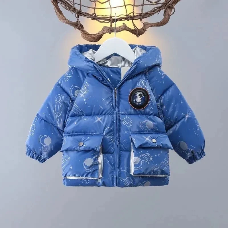 

2023 Winter New Girls' Baby White Duck Down Children's Down jacket Boys' Thick Cartoon Hooded Down Coat