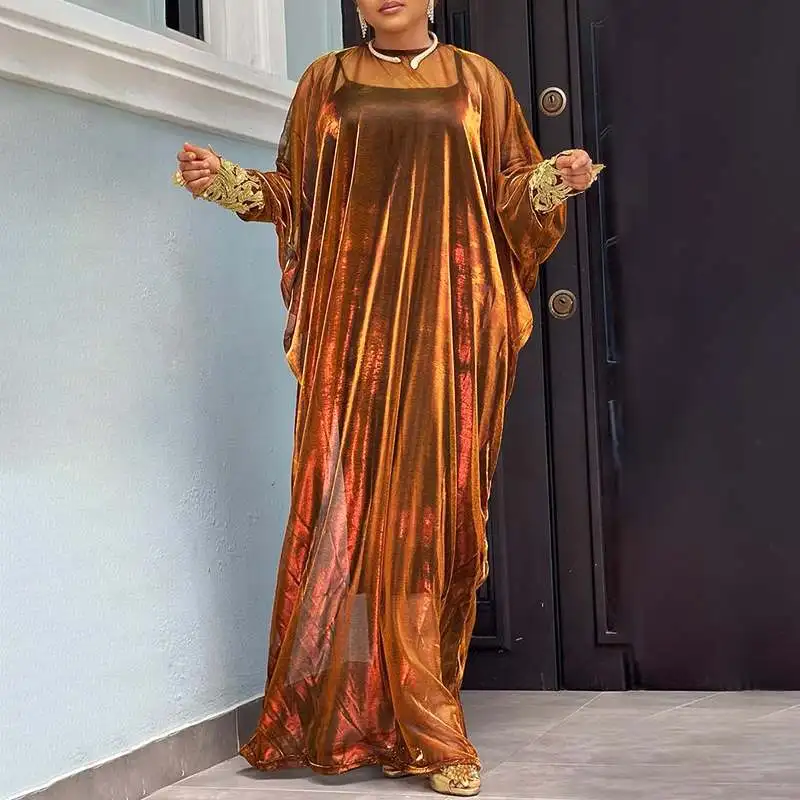 

Loose Sundress 2022 VONDA Women Sexy Long Sleeve Dress Ladies Sexy Perspective Vestidos Casual Crew-Neck Party Dresses Oversized