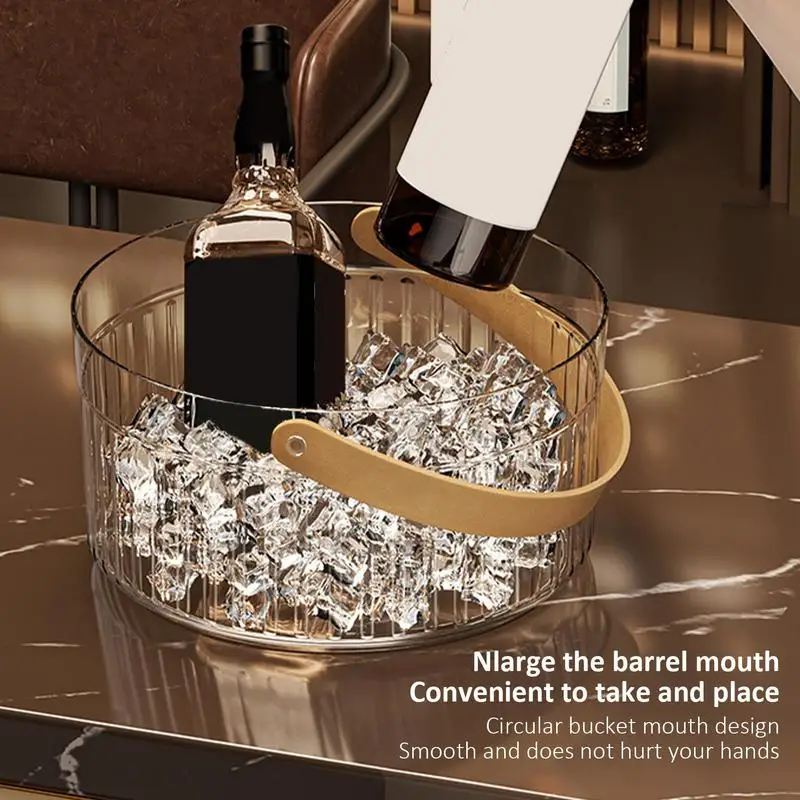Прозрачное пластиковое ведро для льда вечерние бар пиво вино холодильник