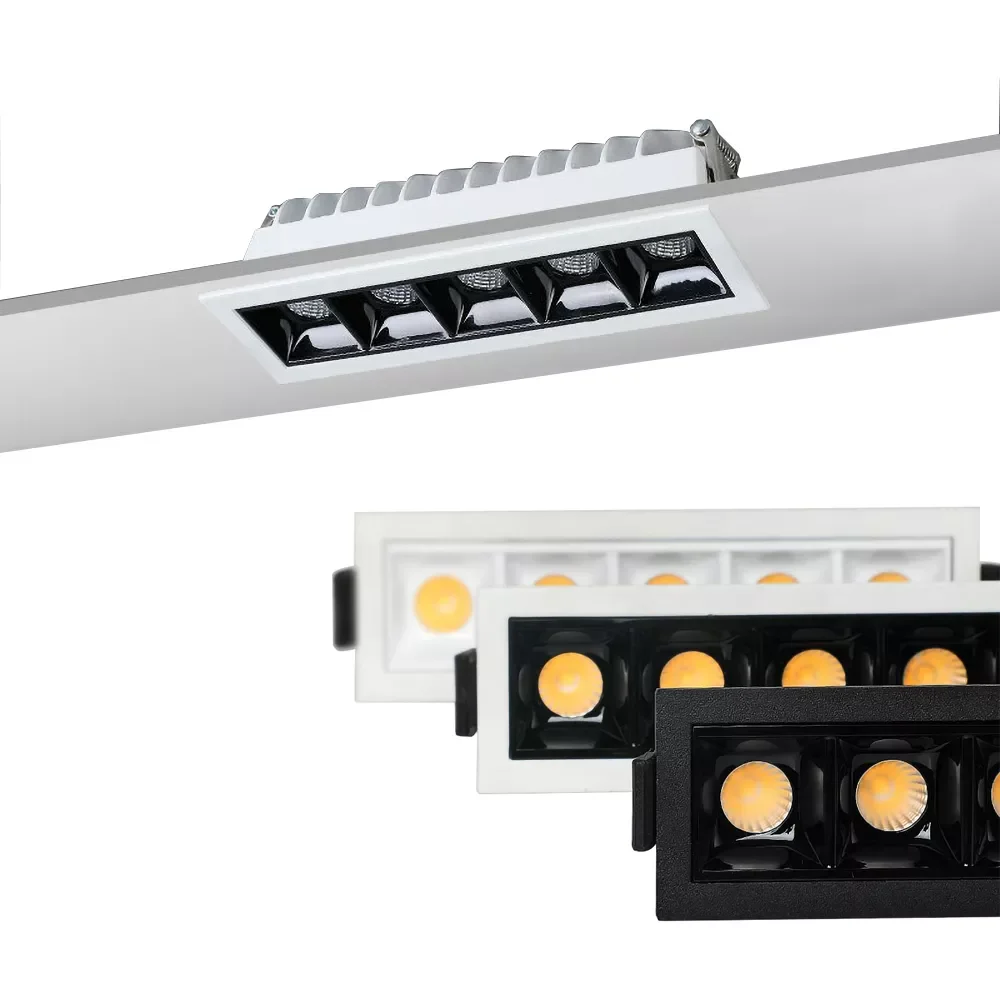 

NEW Modern Embeded Anti-Glare Creative Linear Line Bar 2W 4W 6W 10W 20W 30W Living Room Corridor Strip COB LED Ceiling Downligh